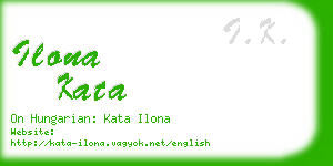 ilona kata business card